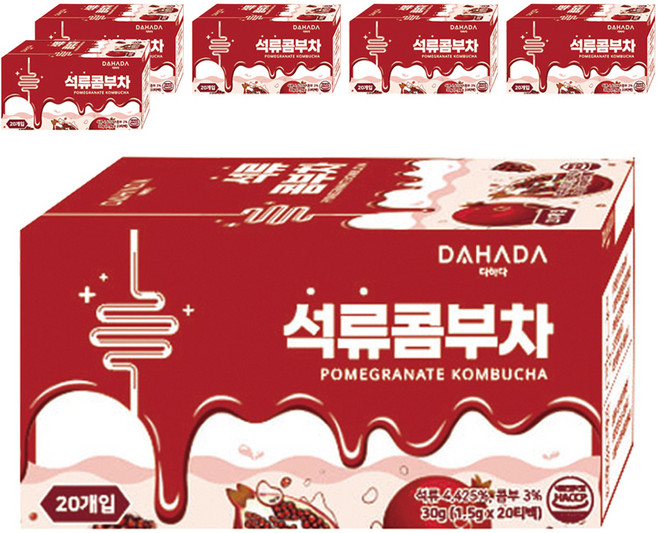 다하다 석류콤부차, 1.5g, 20개입, 6개