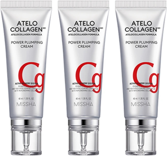 미샤 아텔로 콜라겐 500 파워풀럼핑 크림, 40ml, 3개 - 쿠팡