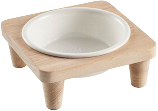 Catfeet 木製方形高腳 大陶瓷碗, 白色, 1個
