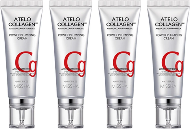 미샤 아텔로 콜라겐 500 파워풀럼핑 크림, 40ml, 4개 - 쿠팡