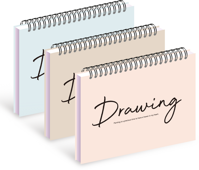 위드나 심플 드로잉북 130g 랜덤 발송, 260 x 189 mm, 3개