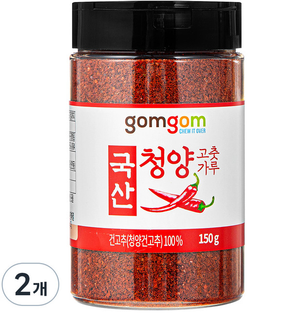 gomgom 韓國產青陽辣椒粉, 150g, 2個