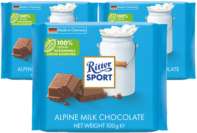 리터스포트 알파인 밀크초콜릿, 100g, 3개