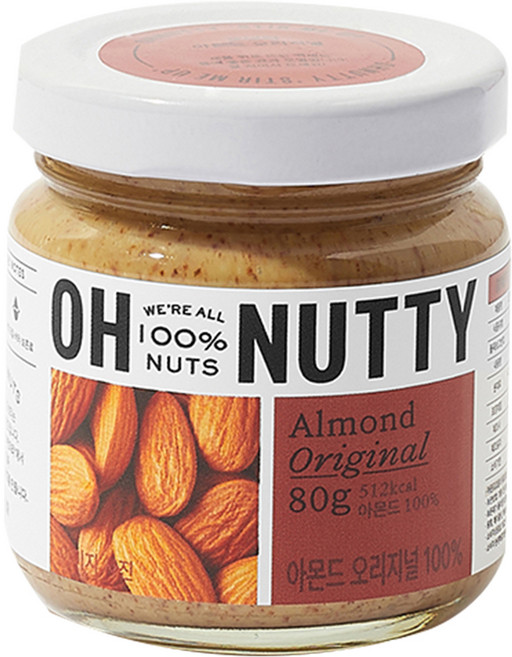 OH NUTTY 原味杏仁醬, 80g, 1罐