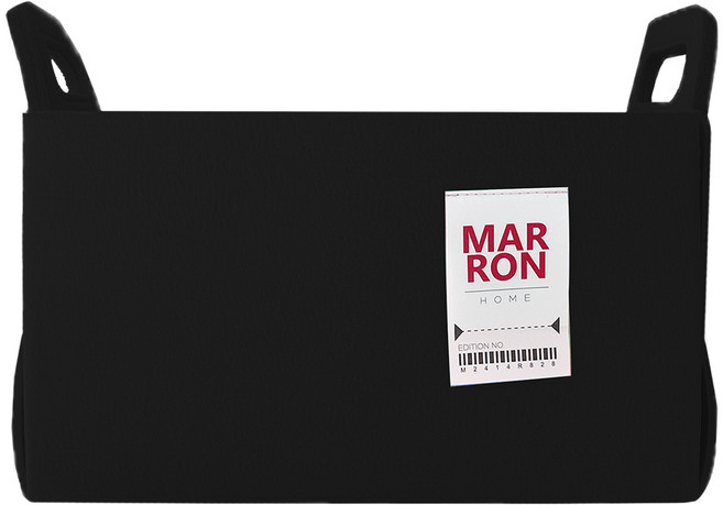 마롱즈 접이식 펠트 수납 바구니, 블랙, 1개