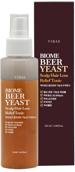 VIBAS Biome 啤酒酵母頭皮緩解掉髮護髮液, 120ml, 1個