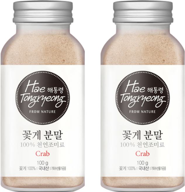 해통령 꽃게 분말, 100g, 2개