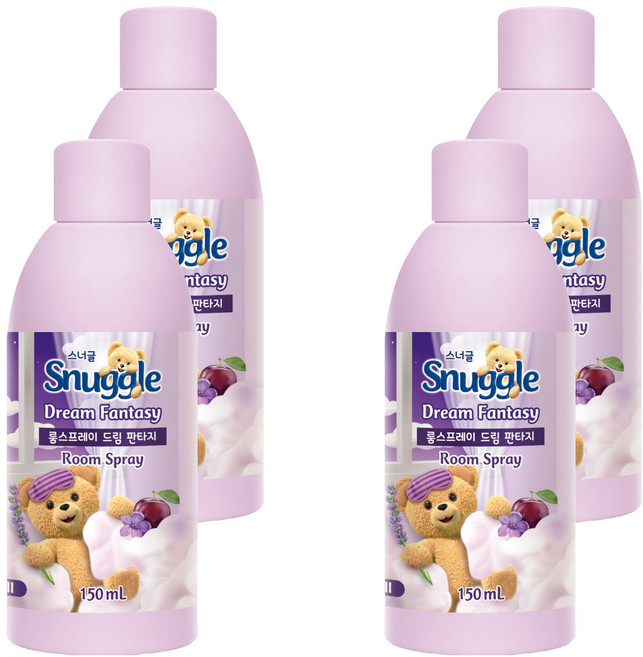스너글 룸스프레이 드림 판타지 리필, 4개, 150ml