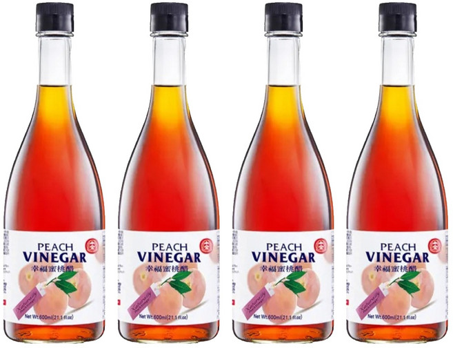 十全幸福 蜜桃醋 600ml, 4瓶