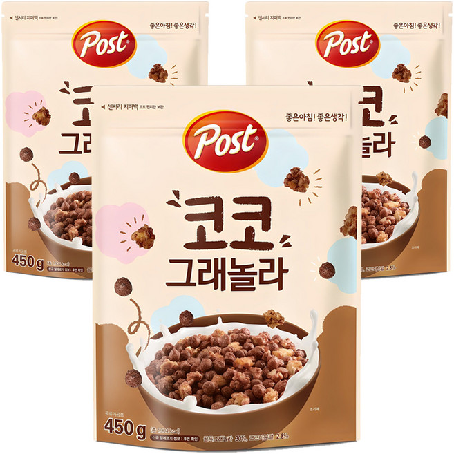 포스트 코코 그래놀라 시리얼, 450g, 3개