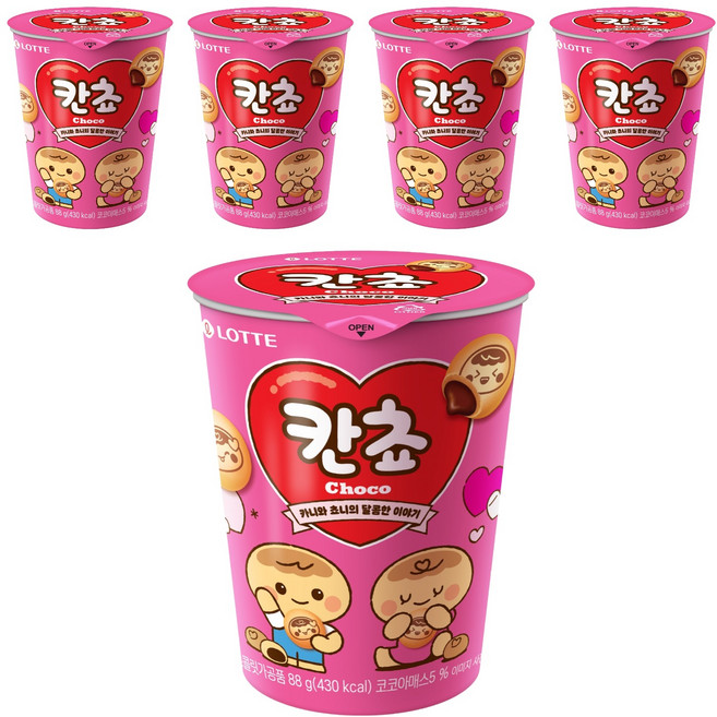 롯데웰푸드 칸쵸 컵, 88g, 5개
