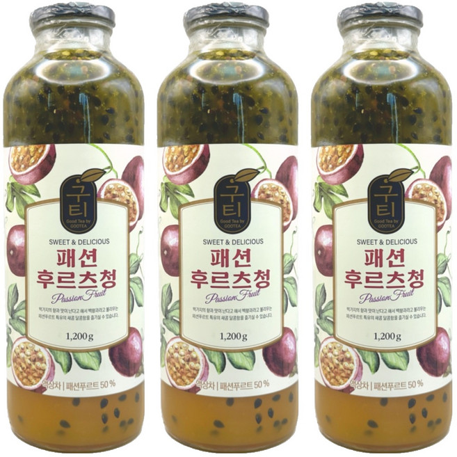 구티 패션후르츠청, 1.2kg, 3개