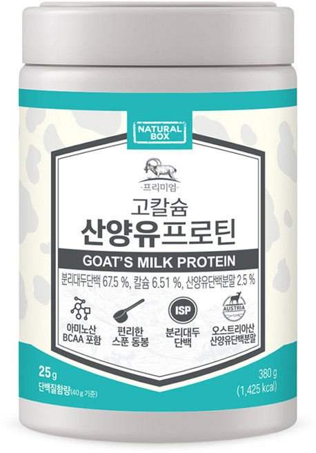 내추럴박스 고칼슘 산양유 프로틴, 380g, 1개