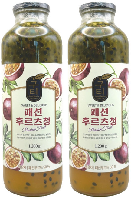 구티 패션후르츠청, 1.2kg, 2개