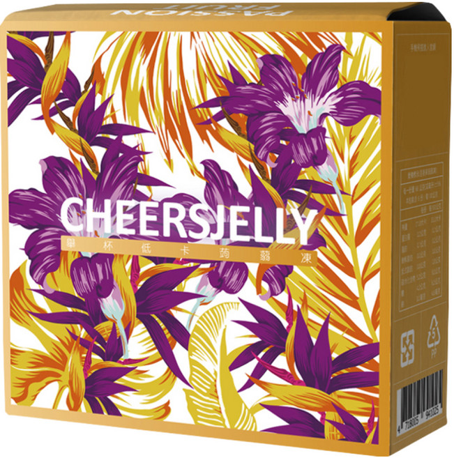 CHEERSJELLY 舉杯低卡 百香果蒟蒻凍 果香馥郁 Q彈微脆口感, 396g, 1盒