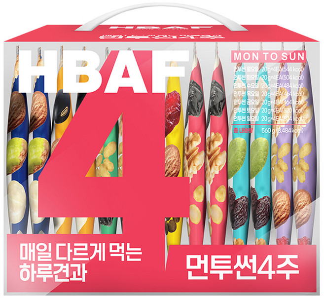 바프 먼투썬 4주 하루견과 560g, 1개