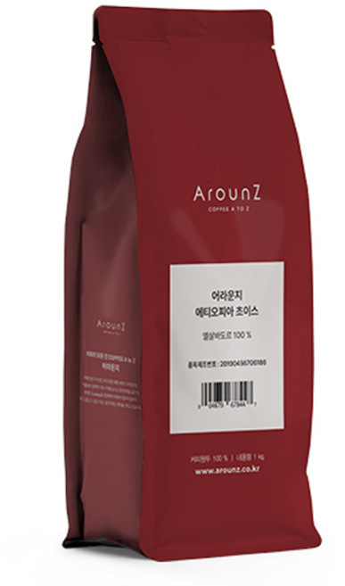어라운지 에티오피아 초이스 커피, 1kg, 1개, 홀빈(분쇄안함)