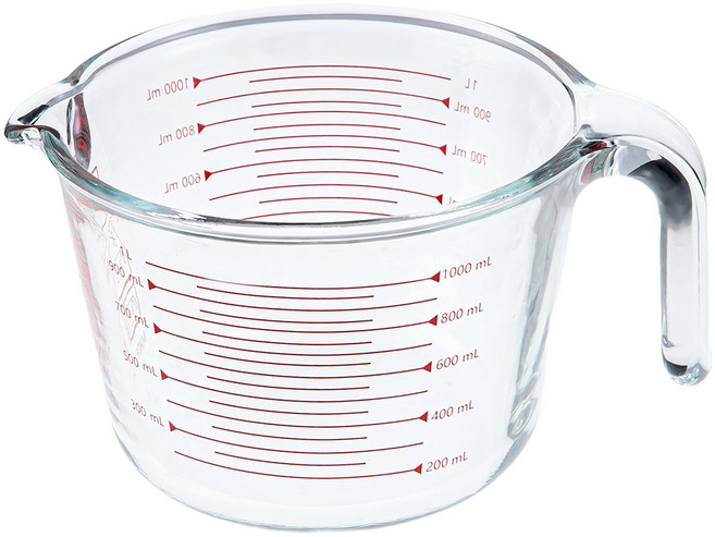 코멧 다용도 내열유리 계량컵, 투명색, 1개, 1000ml