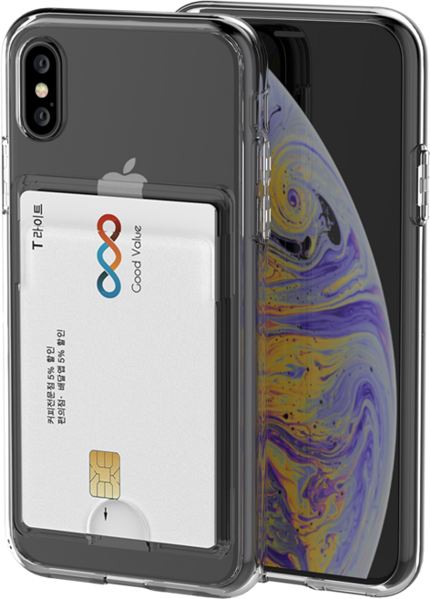 굿밸류 2장 카드홀더 클리어 휴대폰 케이스