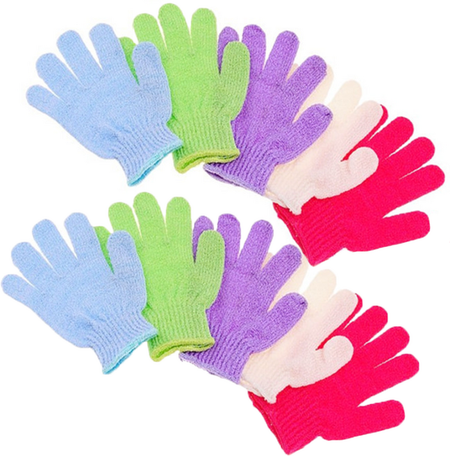 밝은리빙 장갑 바디스크럽 샤워타월, 랜덤발송, 1개입, 10개