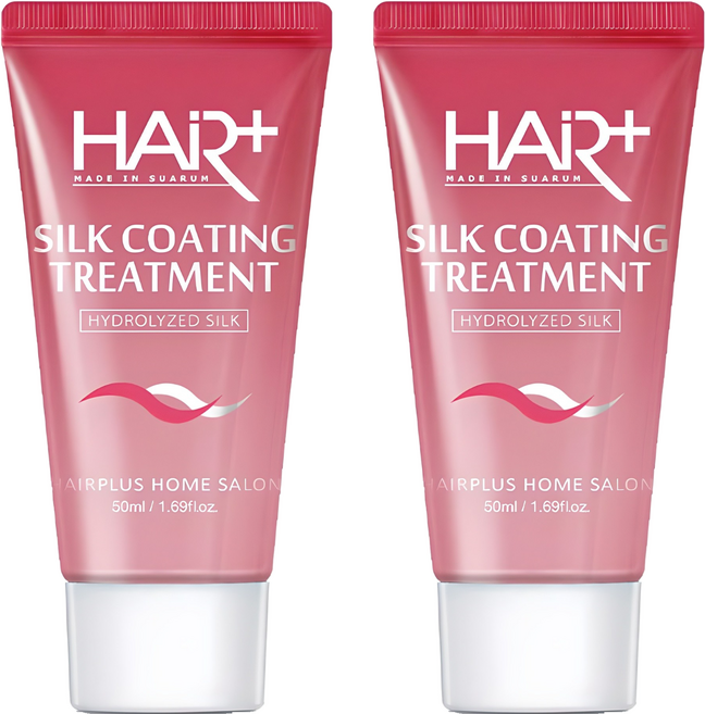 헤어플러스 실크 코팅 트리트먼트 로즈베리 머스크 향, 50ml, 2개