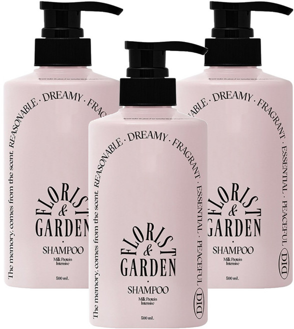 오디드 밀크프로틴 인텐시브 샴푸 플로리스트가든, 500ml, 3개