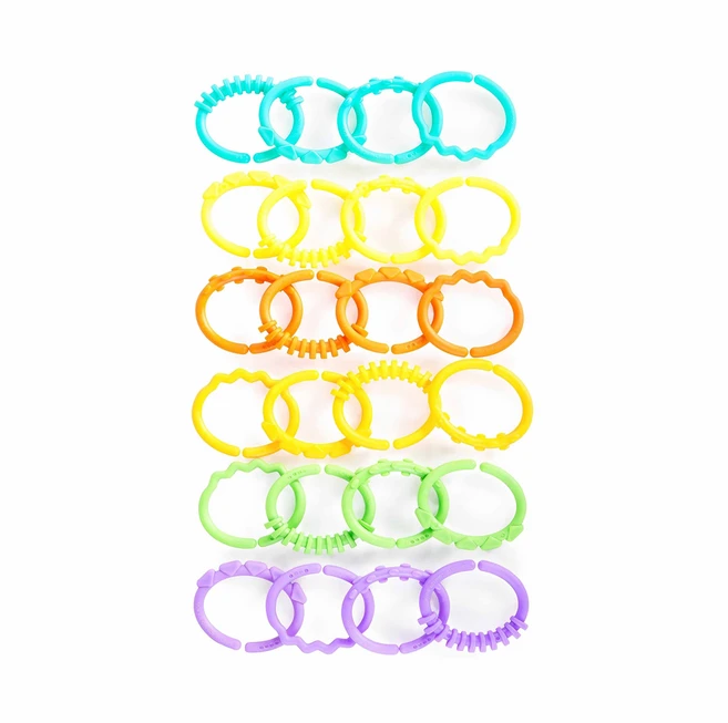 브라이트스타트 고리친구들 유모차장난감 치발기, 치발기 24p, 혼합색상, 1세트 - 쿠팡