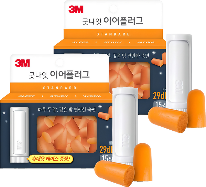 3M 晚安耳塞 標準型, 2組, 30入