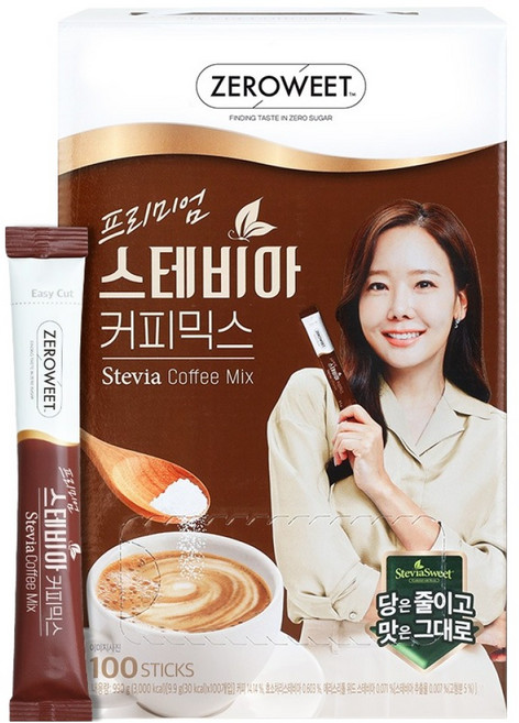 스테비아스위트 프리미엄 커피믹스 골드 에디션, 9.9g, 100개입, 1개