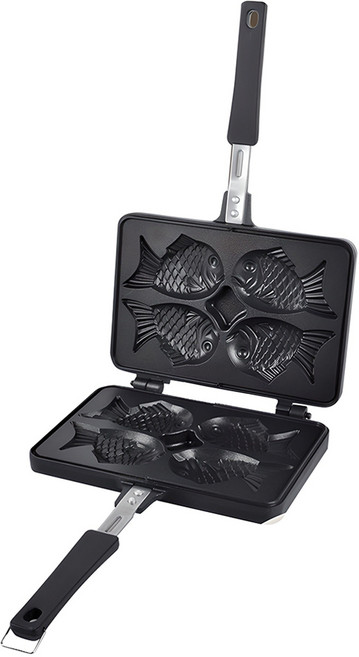 이지쿠커 붕어빵팬 4구, 22cm, 1개