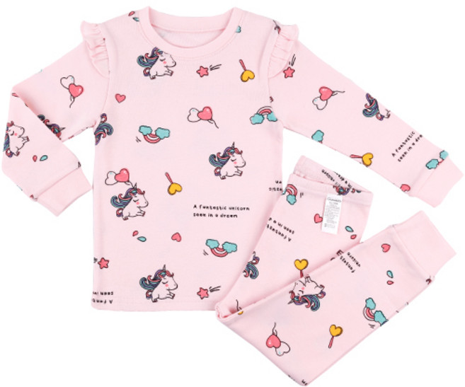 메이키즈 여아용 유니콘엔젤 20수 후라이스 상하복 세트