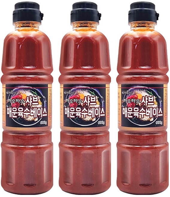 하우하우 매운육수베이스, 600g, 3개