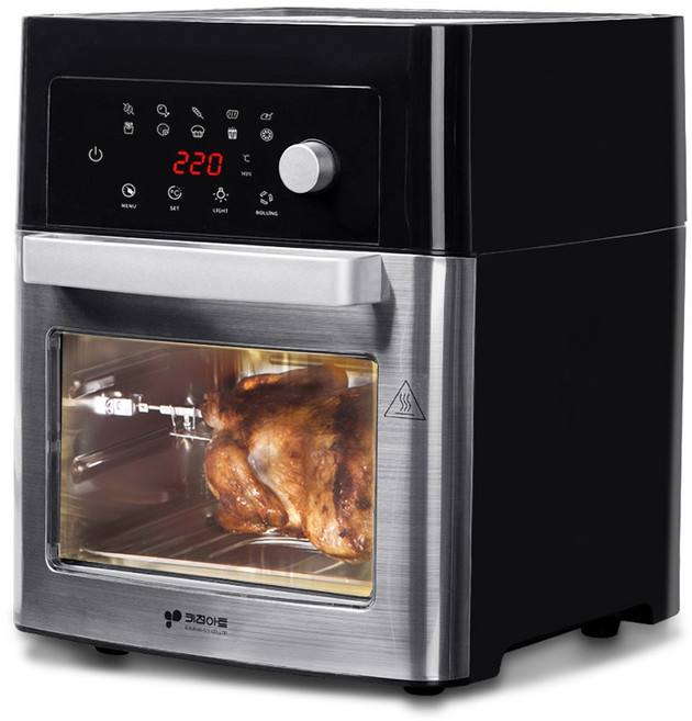 키친아트 대용량 올스텐 오븐형 에어프라이어 15L + 8종 구성품 세트, KDS-1515AF, 블랙