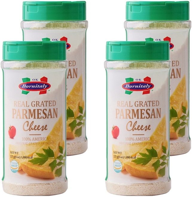 리얼 그레이티드 파마산치즈, 227g, 4개