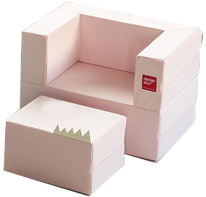 디자인스킨 케이크 유아 소파, 핑크