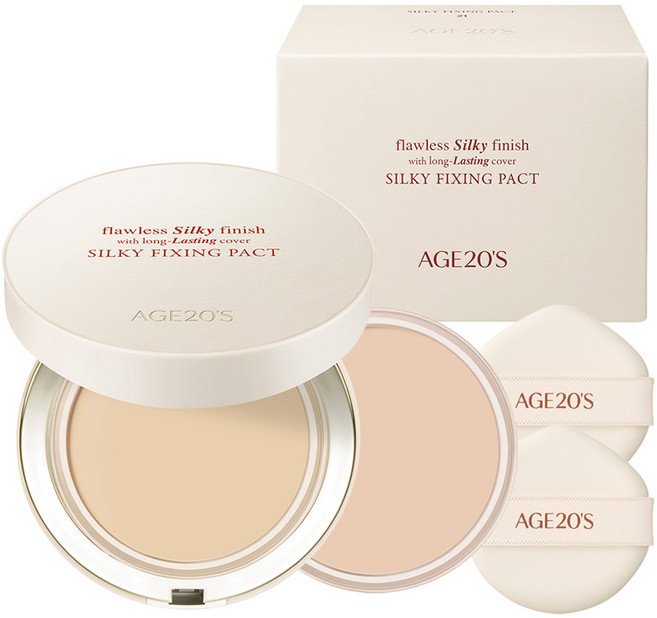 에이지투웨니스 실키 픽싱 팩트 파운데이션 14g + 리필 14g 세트, 21호, 1개