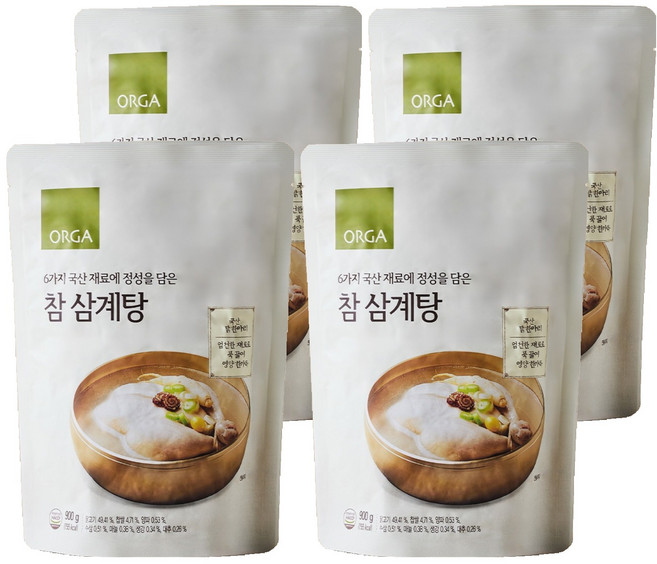 ORGA 正宗參雞湯, 900g, 4個