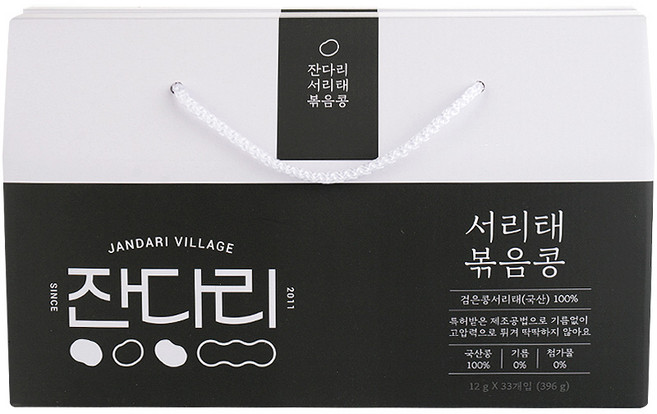 잔다리마을공동체 서리태 볶음콩 33p, 396g, 1개