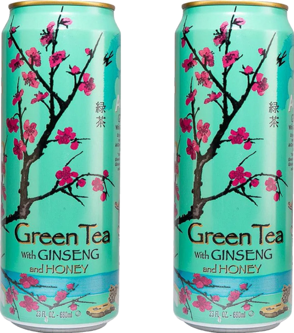 AriZona 蜂蜜人蔘綠茶, 650ml, 2罐