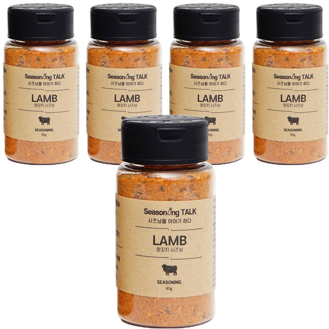 시즈닝톡 양꼬치 시즈닝, 90g, 5개