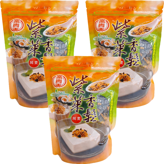 富貴香 紫菜香鬆 純素, 300g, 3包
