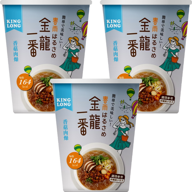金龍一番 冬粉 香菇肉燥 41g, 3入