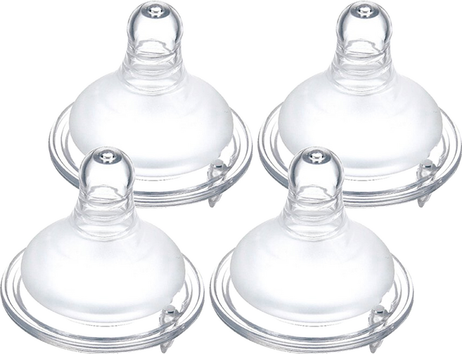 Simba 小獅王辛巴 超柔防脹氣寬口十字奶嘴, L(6個月以上), 4個