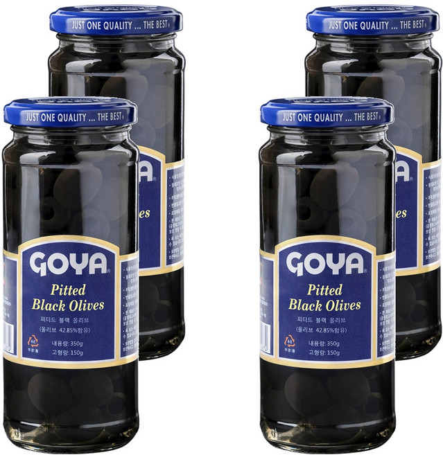 GOYA 去籽醃漬黑橄欖, 350g, 4罐