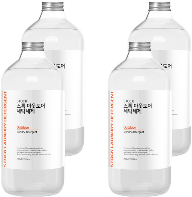 STOCK 아웃도어 세탁세제 본품, 1L, 4개