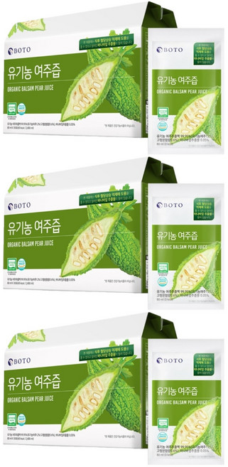 보뚜 유기농 여주즙, 2.4L, 3개