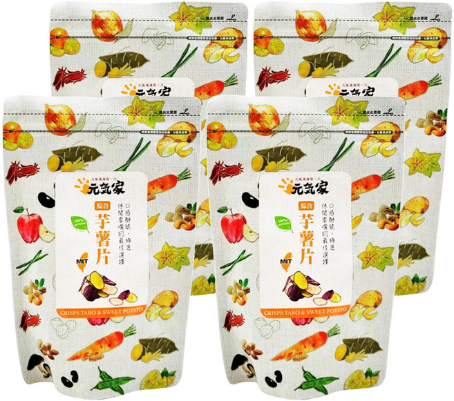 元氣家 綜合芋薯片, 80g, 4包