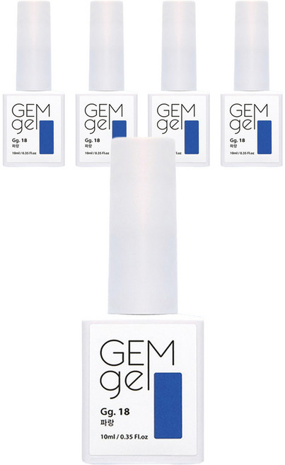 아이빛 네일아트 젬젤 컬러 젤네일, 18파랑, 10ml, 5개