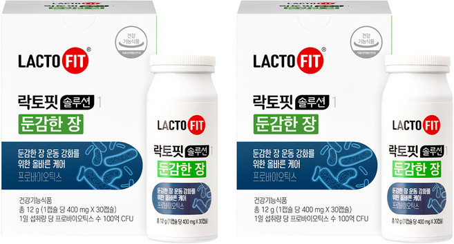 락토핏 솔루션 1 둔감한 장 유산균 12g, 30정, 2개