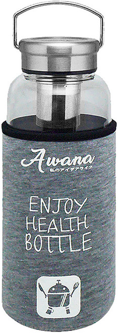 AWANA 手提鋼蓋玻璃瓶, 顏色隨機, 1L, 1個